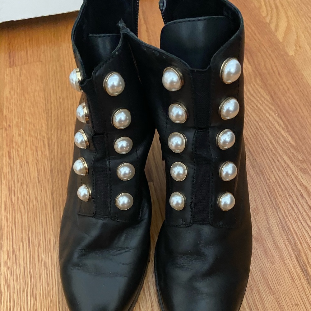Black Pearl ankle bootie.